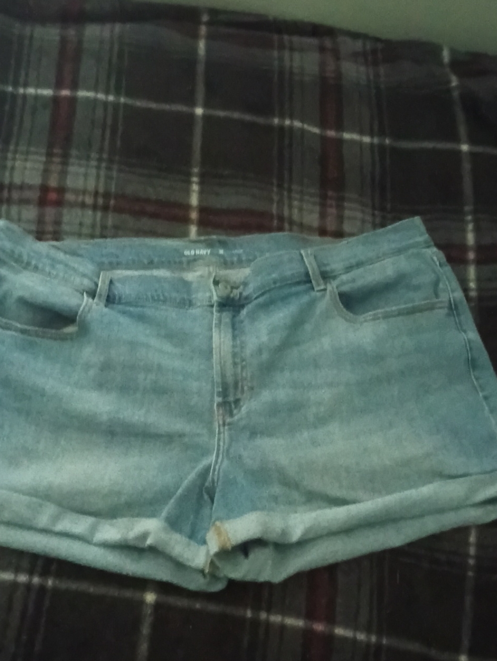 Old Navy Light Blue Denim Rolled-Hem Women's Shorts